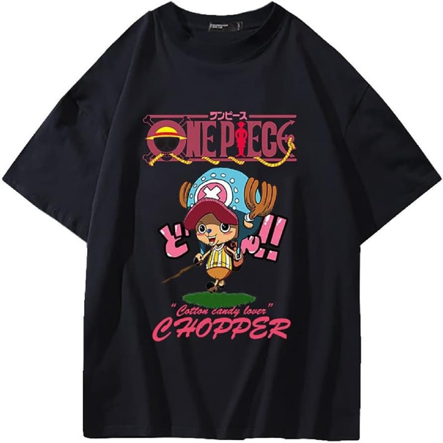 Ubeisy Unisex One Piece T-Shirt Tony Tony Chopper Luffy Zoro Tshirt Cotton Light Weight Anime T-Shirt for unisex S разноцветный