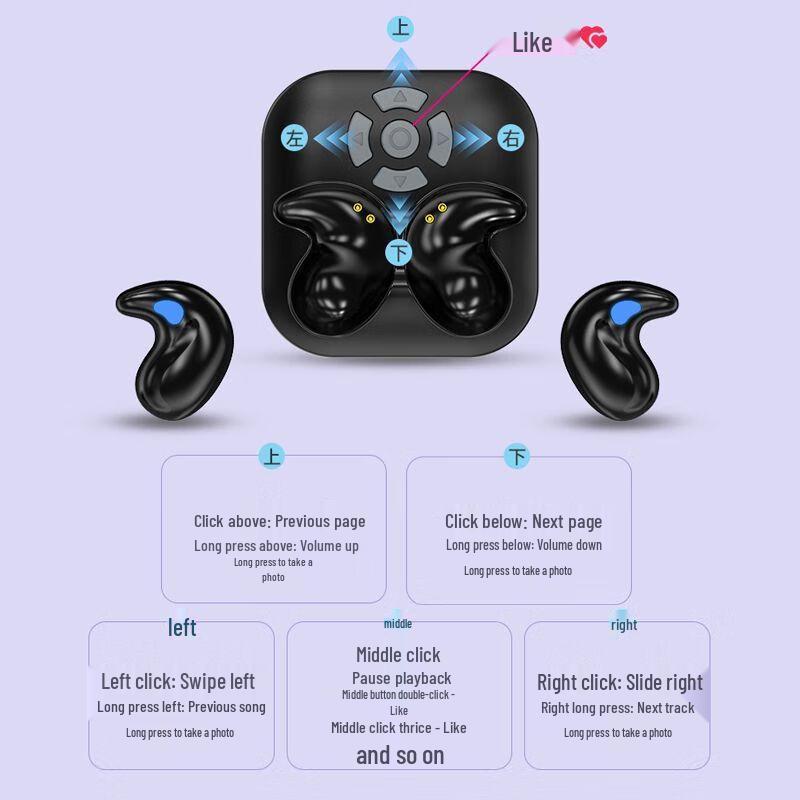LY9 Mini Ultra-Thin Wireless Bluetooth Earbuds - Noise Cancelling, High-Quality Sound, Super Long Battery Life, Ideal for Sleep and Page Turning.
