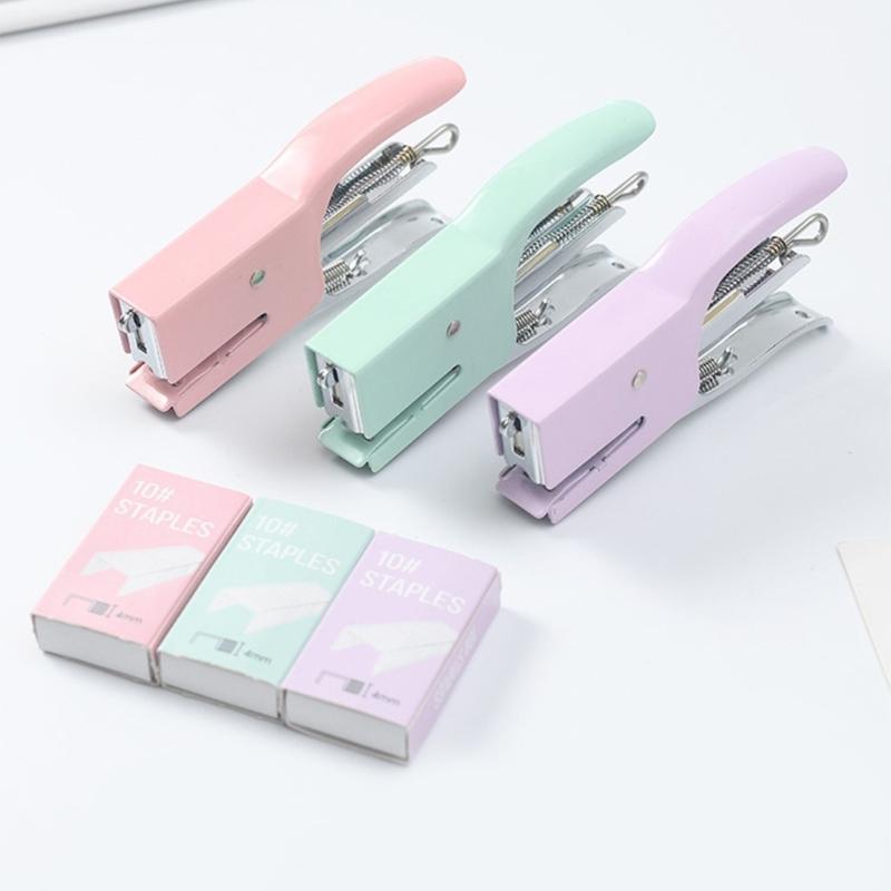Space Saving Metal Hand Stapler Vibranted Matte Finish Smooth Operation Ideal For School Or Workplace