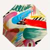 1pc Abstract Art Print Folding Umbrella With Excellent UV Protection, 8 Ribs Casual Durable Lightweight Portable Travelling Umbrella For Men