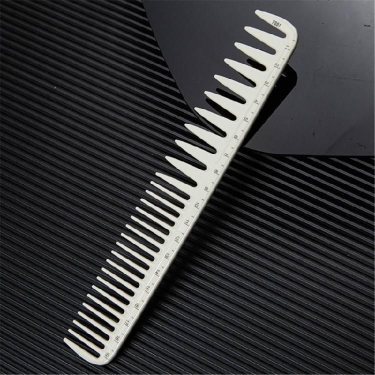 Green Hair Comb for Women Japanese Style Combs with Measurement Scale Wide Teeth