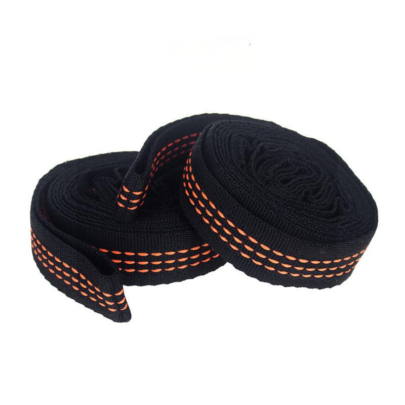 2Pcs Hammock Straps Special Reinforced Polyester Straps 5 Ring High Load-Bearing Barbed Black Outdoor Camping Hammock Straps