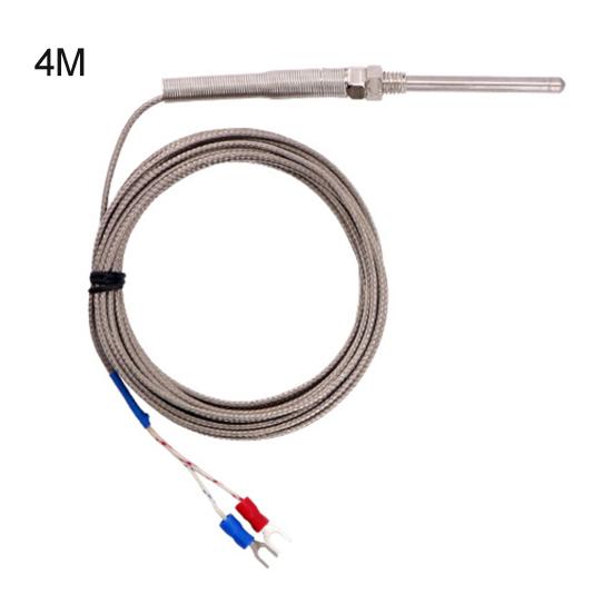 1/2/3/4/5m K-Type Thermocouple 30mm Probe Temperature Sensor Meter M8 Thread