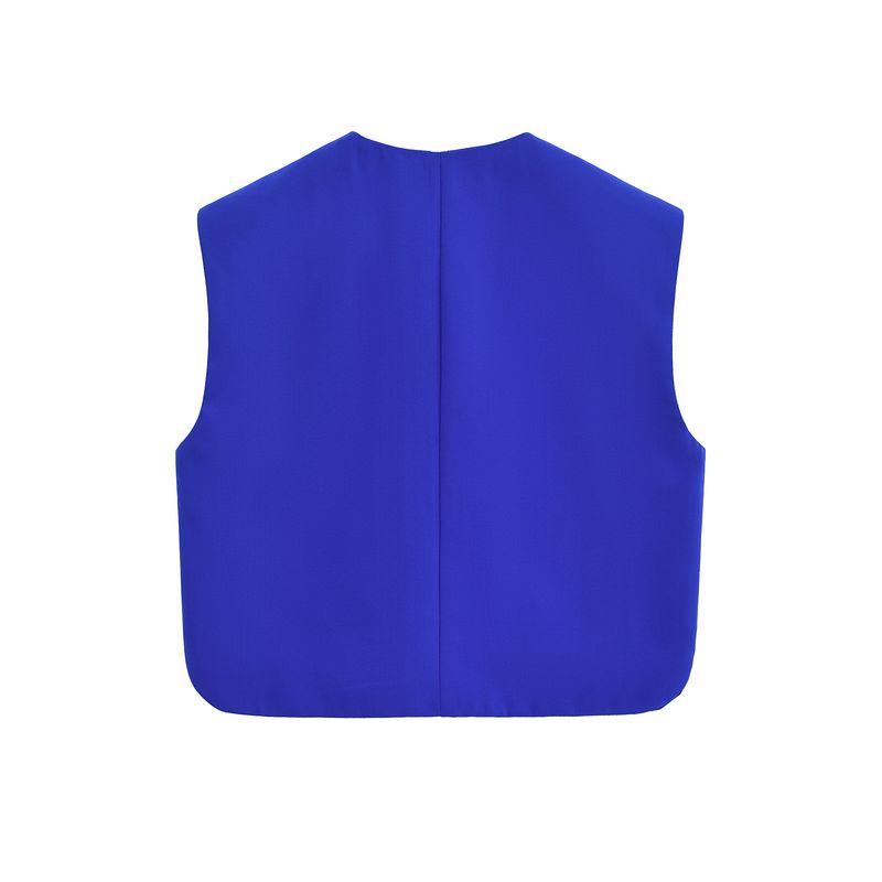 Jnleaog Autumn New Women's Clothing Fashion Style Stylish Fashion All-Match Decorated Row Button Vest Style Tops