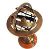30.48 Cm Brown Antique Finish Brass Armillary Sphere with Wooden