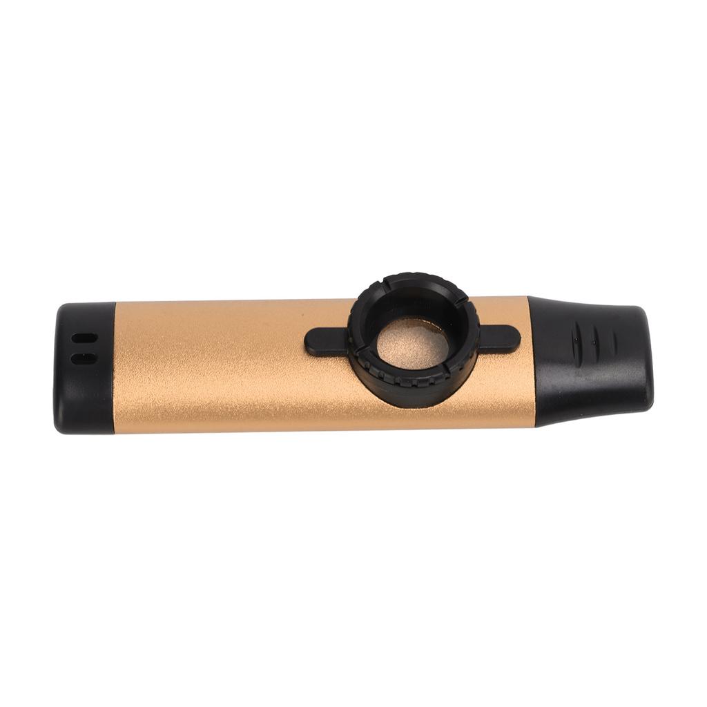 Metal Kazoo Resin Mouthpiece Adjustable Tightness Wind Instrument with Flute DiaphragmsGold