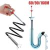 Bathroom Spring Pipe Dredging Tools Kitchen Sink Cleaning Hair Catcher Hair Clog Remover Grabber for Drains Bath Basin