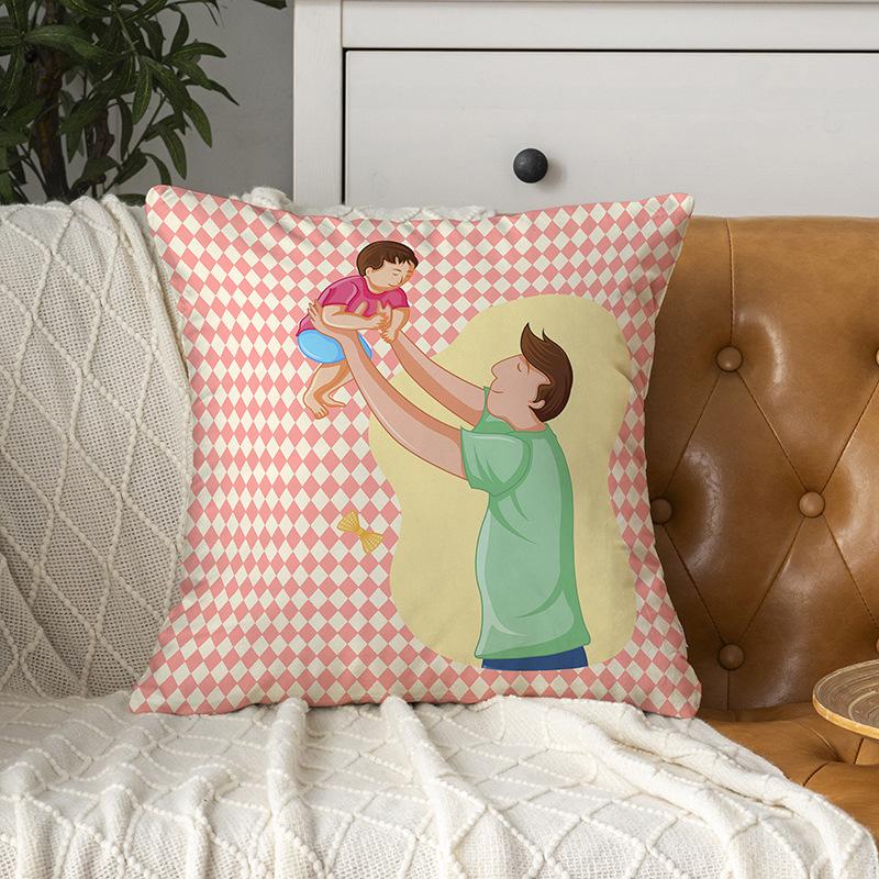 

Новая подушка ко Дню отца Квадратная подушка Домашняя подушка для дивана Праздничное украшение Подарок Наволочка Подушка 45 * 45cm (collection priority delivery)