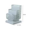3-grid Pen Holder Plastic Hollow Storage Box for Student Desktop School Stationery Storage Multifu Phone Holder Storages Bucket