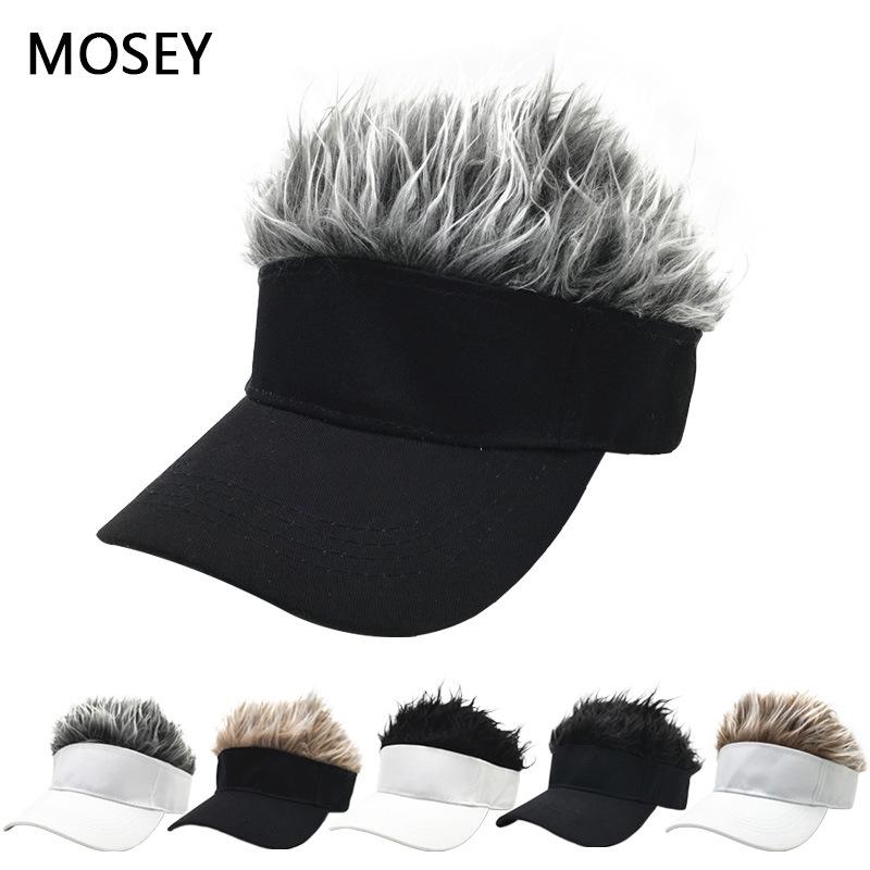 Men's Street Style Wig Baseball Cap - European & American Trendy Flat Cap with Sun Protection