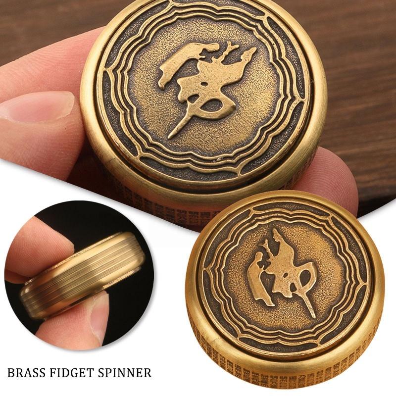 Zen Buddha Top Fidget Spinner Adult Metal Edc Fidget Toy Handheld Toy Adhd Hand Spinner Stress Relieving Desktop Toy