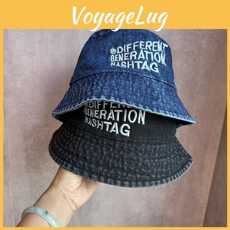 Different Generation Letter Hashtag Embroidered Fisherman Hat Outdoor Activities