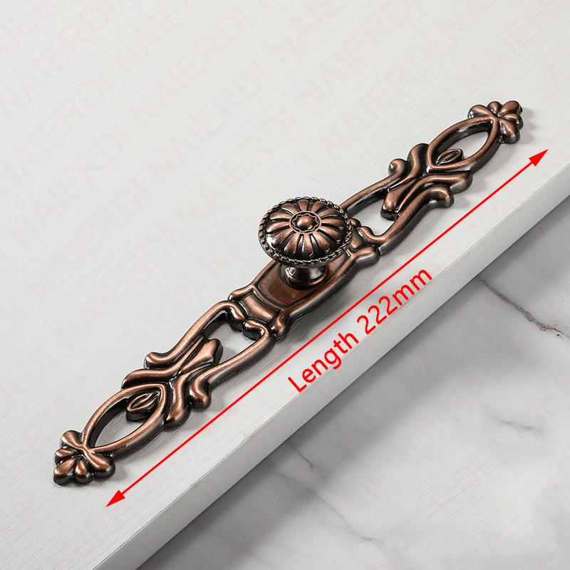 NAIERDI White Rose Flower Kitchen Cabinet Handles European Zinc Alloy Bronze Door Handles Drawer Knobs Furniture Hardware