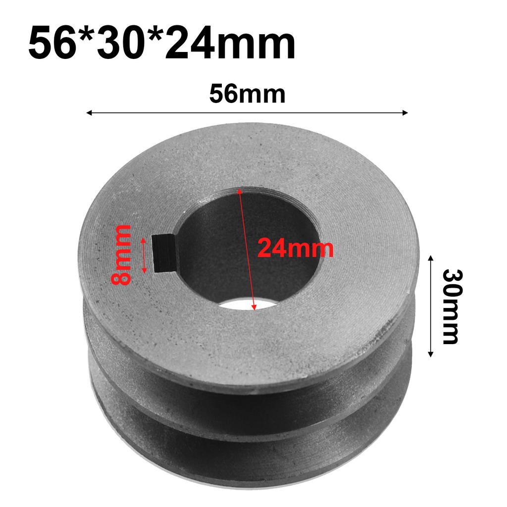 For A Type V Belt V Belt Pulley Dia 50mm 100 Cast Iron Double Slot Pulley Power Tool Accessory V Belt Pulley A Type