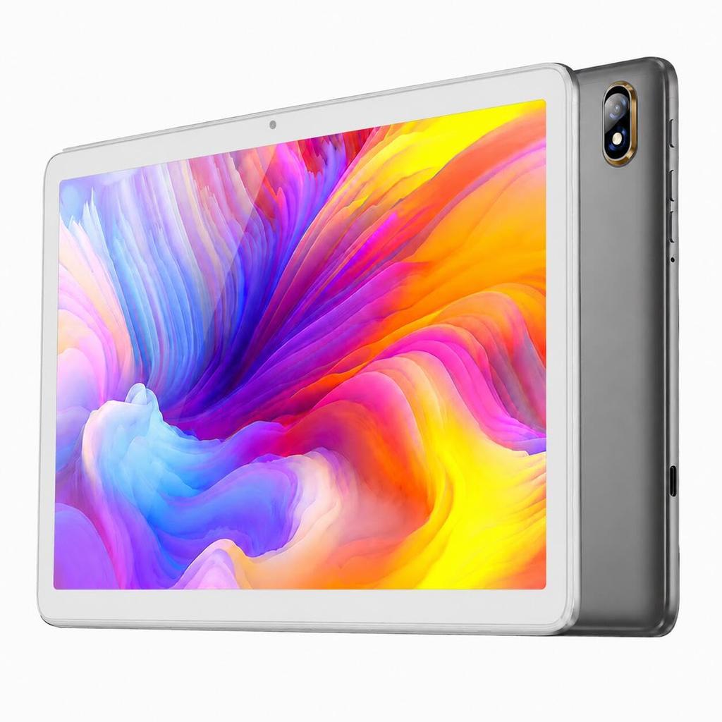 Android 15 White x with Screen Protector and Slim Ideal for and Tablet, 10.1-inch, Wi-Fi Model, 128GB, Gray, Case, Lightweight, Design, Children's