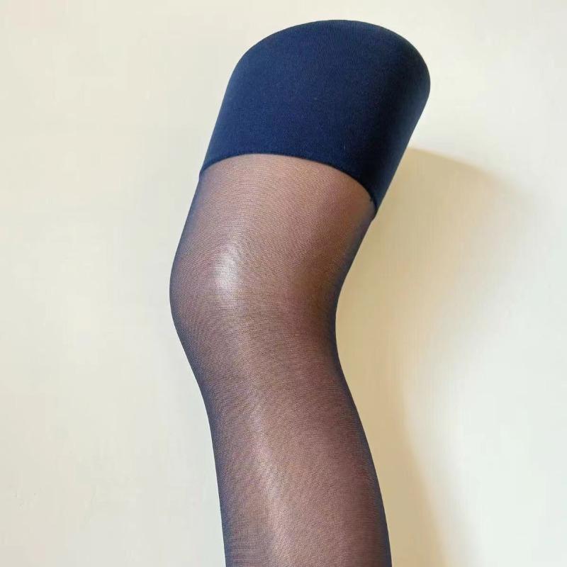 Pink Erotic Stockings for Women Thigh High Socks Slightly Shining Over Knee Hosiery Black White Sexy Stocking medias
