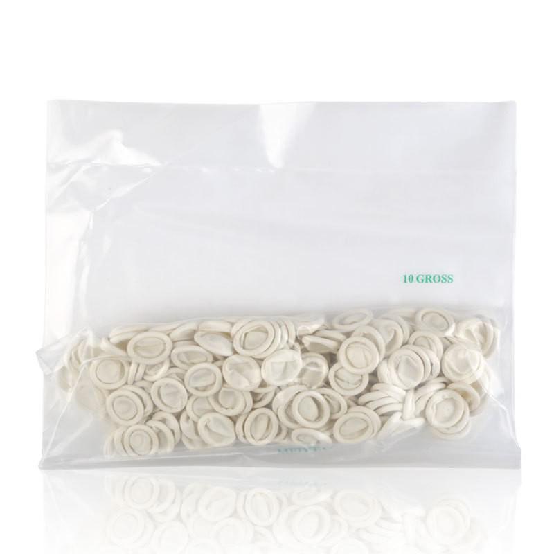 Disposable White Latex Manicure Finger Covers