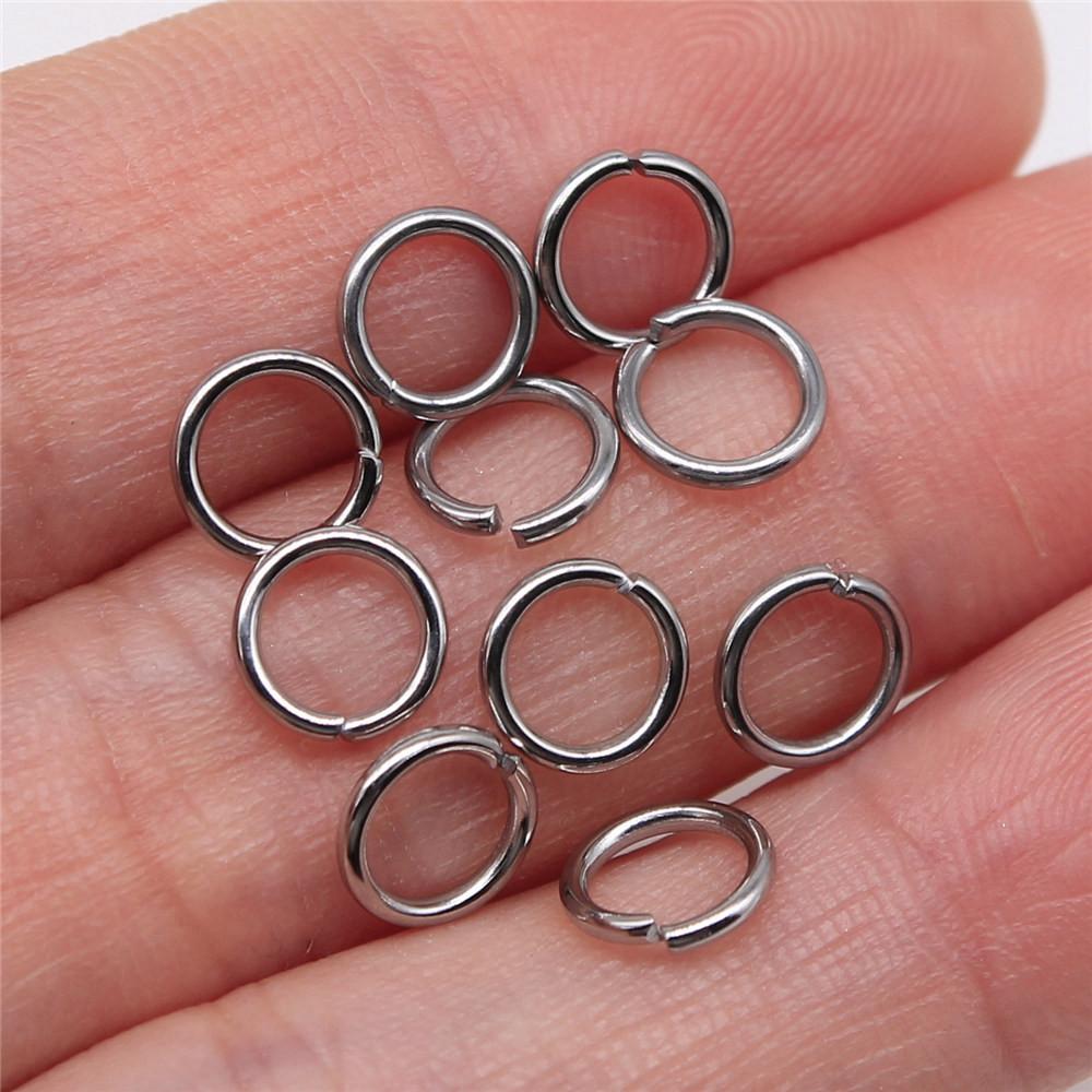 Split Rings Stainless Steel 5 Sizes Accessories Parts Men Jewellery Cute Fittings