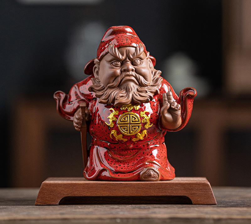 Ceramics Tianshi Zhong Kui Statue Chinese Folk Figures To Ward Off evil Ornaments Deluxe Home Room Office Feng Shui Statue