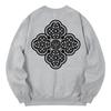 KAN6312 Kmg0121 Celtic Horus Fleece-Lined Sweatshirt - Gray