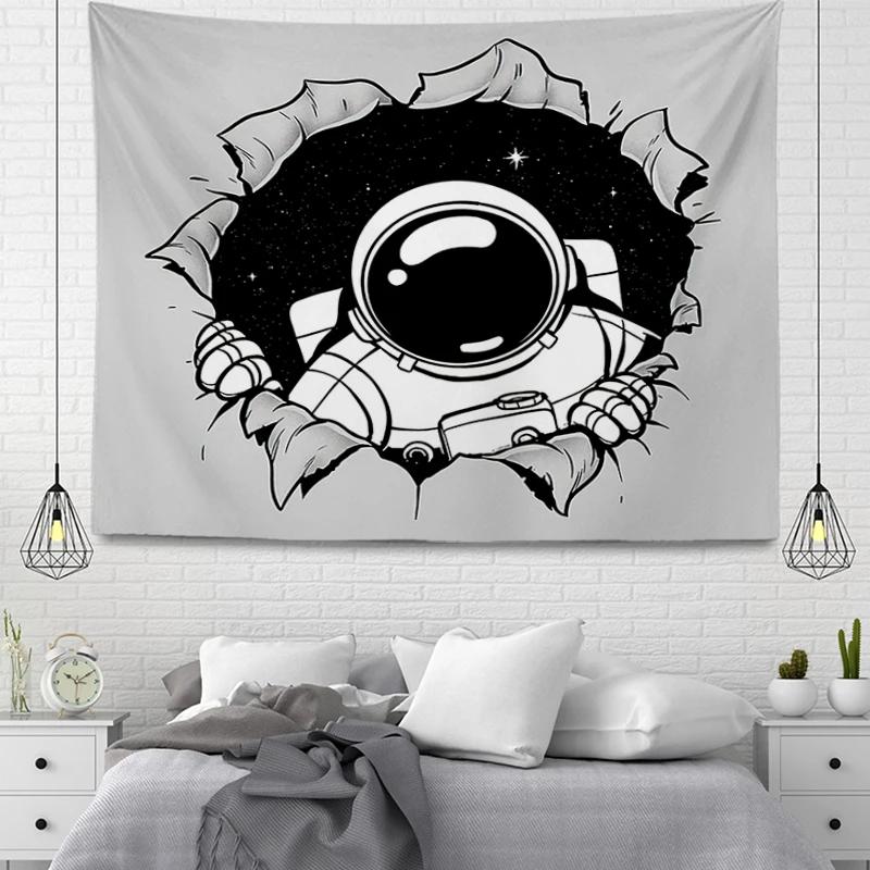 Astronaut Space Tapestry Cartoon Astronaut Tapestry Wall Hanging Bedroom Living Room Kitchen Decoration for Kids Boys Girls Gift