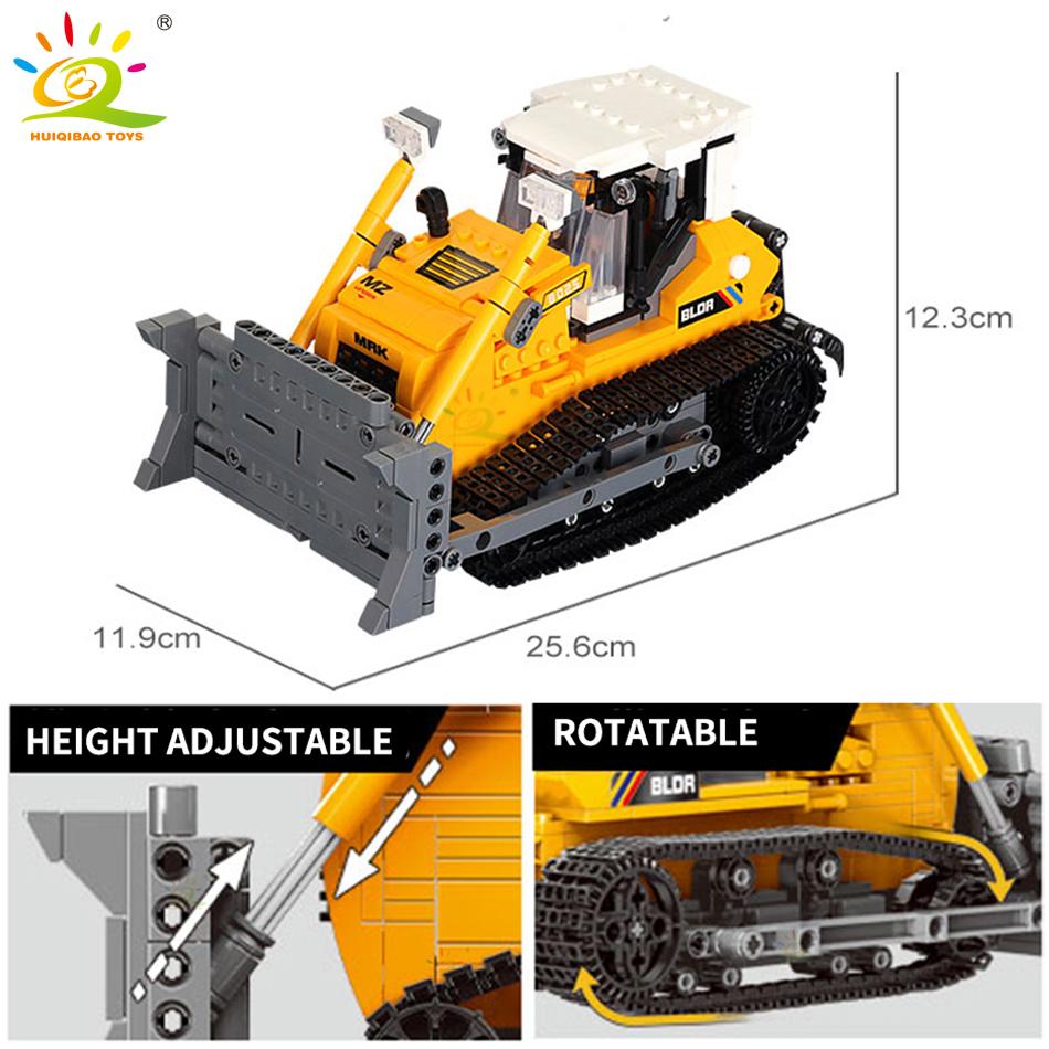 Engineering Truck Building Blocks Vehicle Excavator Bulldozer Crane Car Bricks City Construction Toys For Children Boys