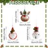 Christmas Tree Ornaments Festive Vintage Figurines 3-Piece Santa Snowman Reindeer Ornaments For Window Door Branch Indoor Living