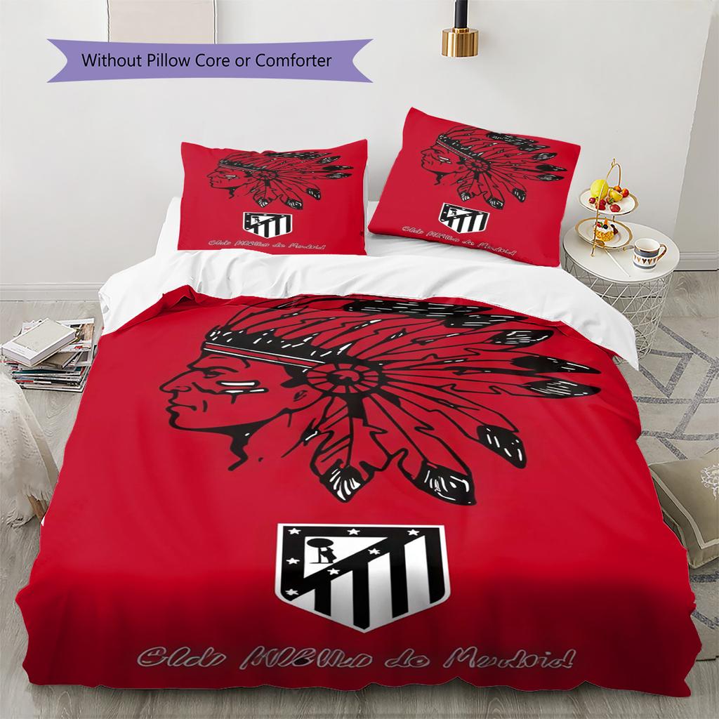 Ensemble couette et taies d'oreiller Atleti Décoration de maison Cadeau d'anniversaire (1 housse de couette + 2 taies d'oreiller, sans garniture.)