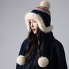 Ethnic Style Fair Isle Style Beanies Printed Ear Protection Hat Sweet Jacquard Knitted Hat  Autumn