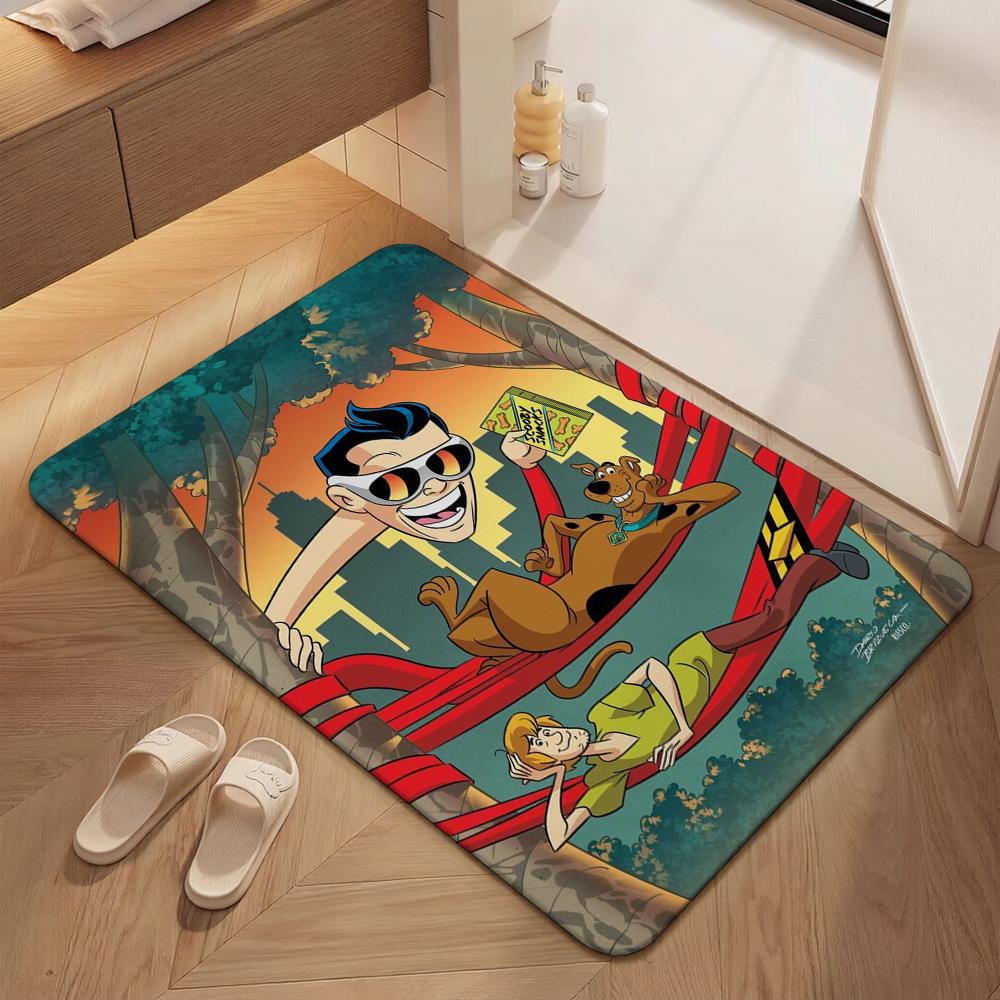 Scoobydoo Spooky Mystery Adventure Indoor Rug Nonslip Easyclean Carpet For Entryway Hallway Balcony Home Party Decor New Year Gift