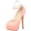 Women Sandals Pumps Sexy 14cm Extremely Thin High Heels Platform Peep Toe Stiletto Patent Leather Party Nighclub Wedding Shoes