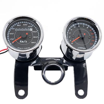 2 In 1 Motorcycle LED Backlight Odometer & Tachometer Speedometer Gauge Universal