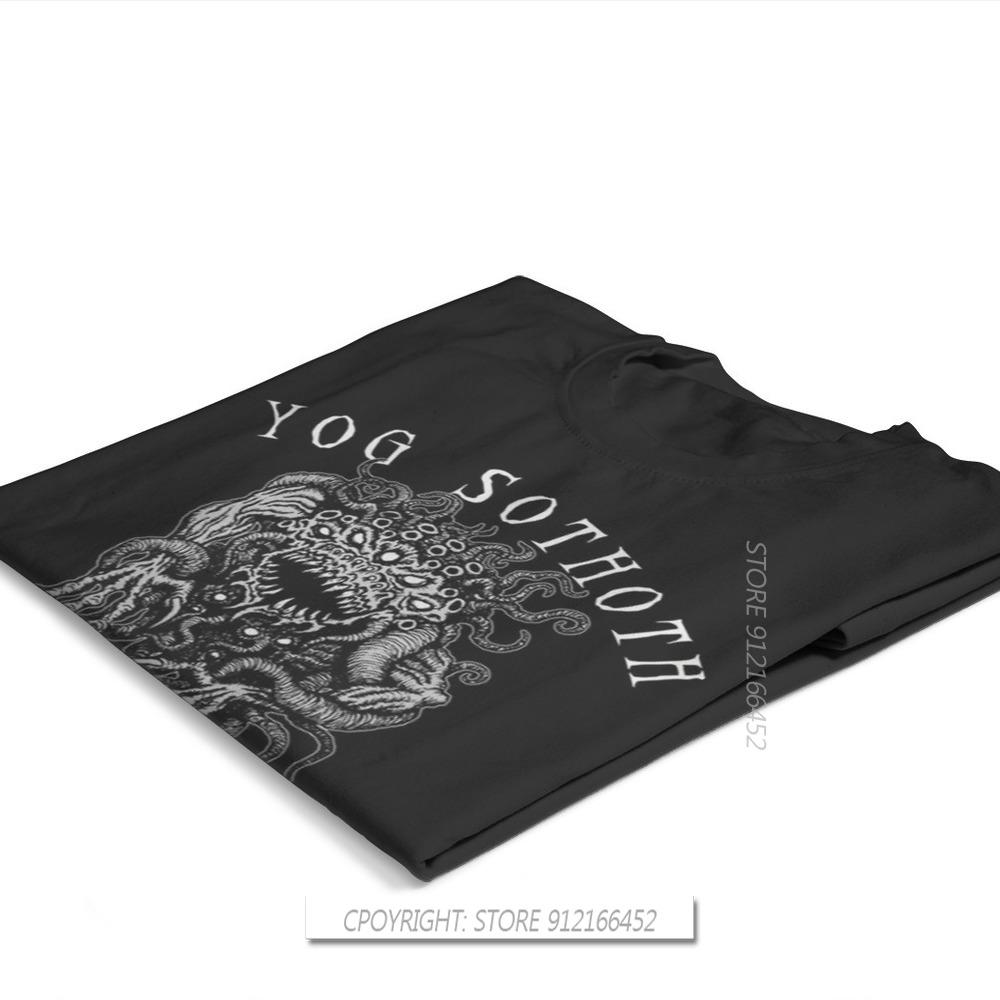 La Yog-Sothoth Streetwear Cthulhu Mythos Lovecraft Horror Great Old Ones Homme T-Shirts Pure Cotton Fashion Tee