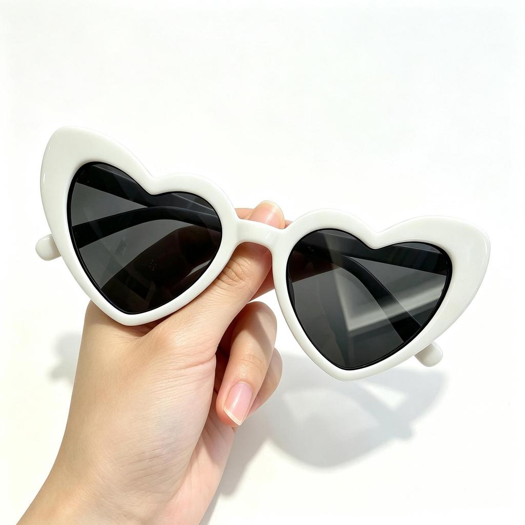 2025 Retro Heart-Shaped Pearl Cross Sunglasses for Men & Women - Stylish Party & Street Style