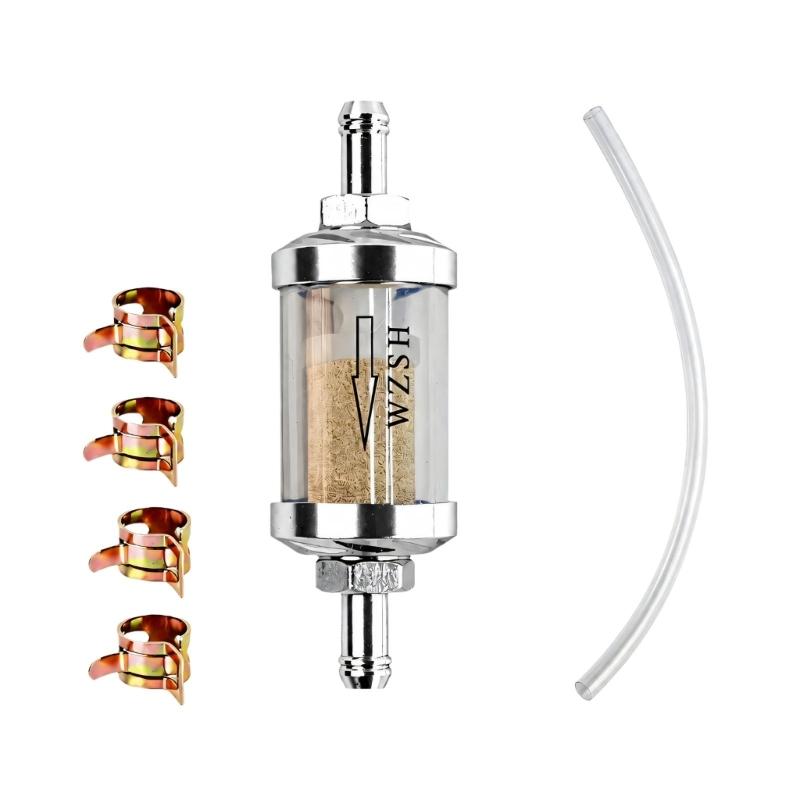 Filter and Hose Service Kit, 8mm Connection for Recreational Vehicles, Intended for Inline Gas Line Replacement and Maintenance Tasks