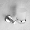 Stainless Steel Toothbrush Holder Rinsing Cup Drinking Glass Toothbrush Mug Hanger Toothpaste Holder Bathroom Accessory