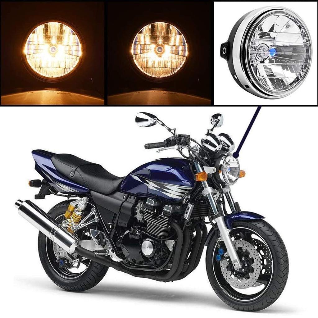 Szmsmy Universal Halogen Multi-Reflector Headlight with Bracket for CB400SF, Hornet 250, CBX400, VTR250, Jade, and CB250F