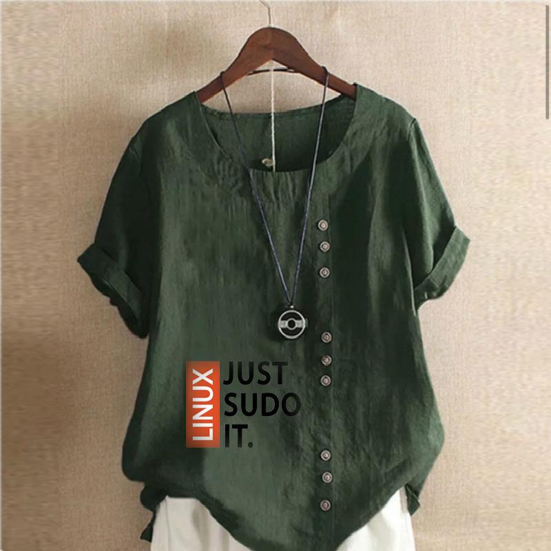 Women's Fashion Round Neck Short Sleeve T-shirt Casual Cotton Linen Graphic Shirt Leisure Loose English Letter Prined Summer Blouse Tops Plus Size