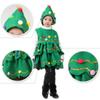 With Hat Christmas Tree Costume Decor Cosplay Performance Clothes Green Xmas Clothes  Kids Adults