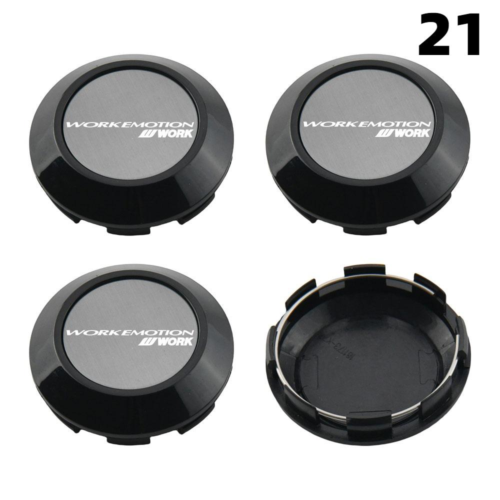 4PCS OD 76MM / ID 72MM Cap For Rims WORK EMOTION EQUIP MEISTER VS Emblem Wheel Center Cap Sport Car Logo Wheel Cover Hub Caps