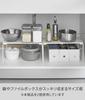 Yamazaki Tower Folding Stackable Shelf, Medium, White, Size: 40.9cm W x 24cm D x 19cm H, Stackable, Under-Sink Storage, Kitchen Rack, Model 1367