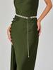 Rhinestone Waist Chain Metal Accessories Belt With Skirt Dress Waist Chain Decoration Thin Belt Tide