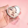 Minimalist Heart-Shaped Pocket Vanity Mirror - Portable Handheld Makeup Mirror for Dorm and Travel