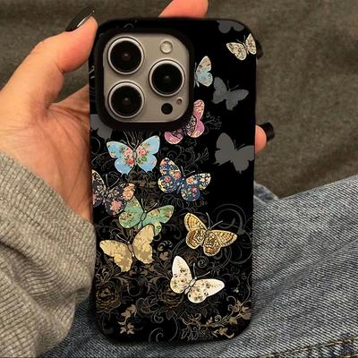 Retro Butterfly for IPhone 16 Jelly 15 Phone Case 14 Pro for Apple 13/12 Silicone XS Cartoon 11