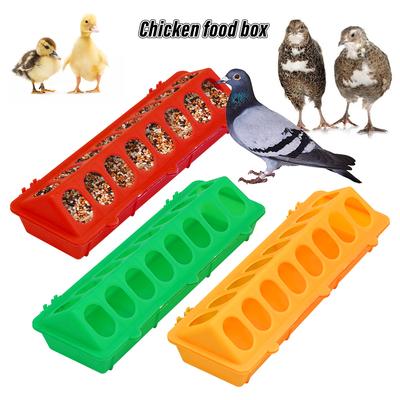 30cm Chick Bird Feeder Trough Pigeon Feeding Ground Pheasant Feeding Bucket Chick Plastic Flip-Top Chicken Farming Tool