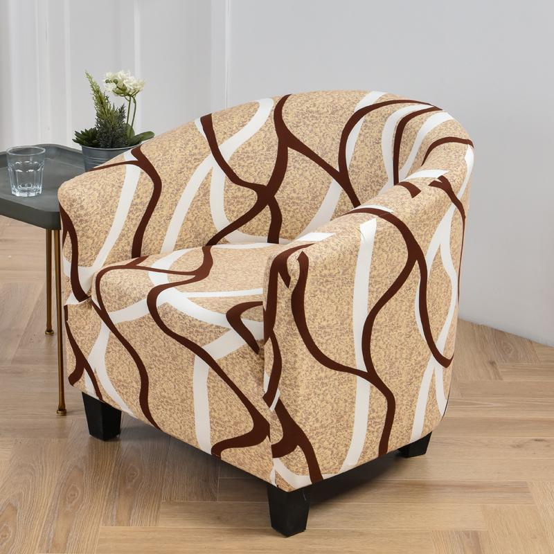 club chair cover armchair slipcover geometric printed small sofa covers protect for pets chair decoration