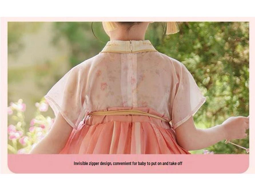 2026 Summer Hanfu Fairy Dress for Girls – Traditional Flowing Style Performance Clothing