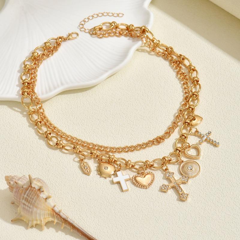 Cross Necklace Niche High-end Jewelry Accessories Hip-hop Punk Style Pendant Love Necklace Women