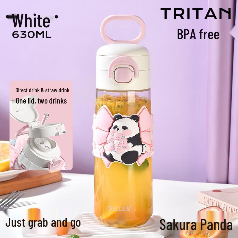 Dilebaier Portable Tritan Water Bottle with Straw