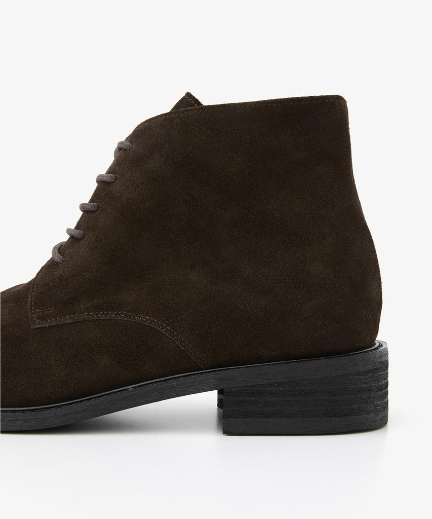 Romantic Move [Sakhyung X Romantic Move] Height-Increasing Desert Zip-Up Boots R25M401 (Real Brown Suede)
